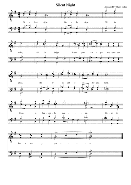 Silent Night - TTBB - slow light a cappella jazz - Stuart Sides (arr. Stuart Sides)