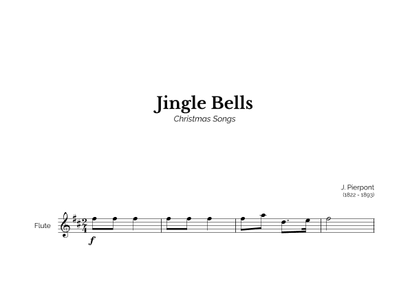 Jingle Bells for Easy Flute Solo (arr. Marcos Soares)