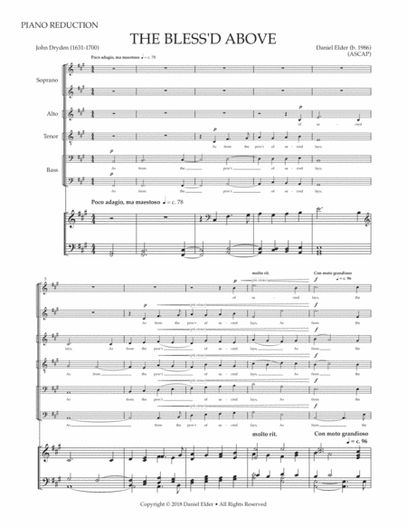 The Bless'd Above (Accompanist Edition)