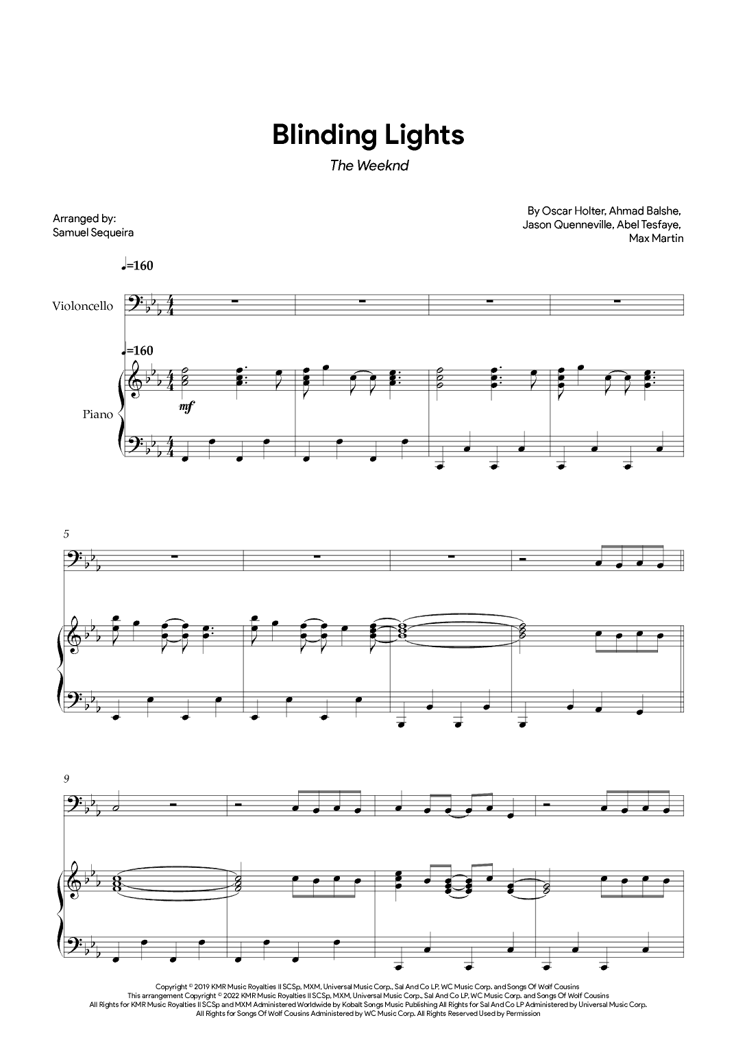 Blinding Lights (arr. Samuel Sequeira)