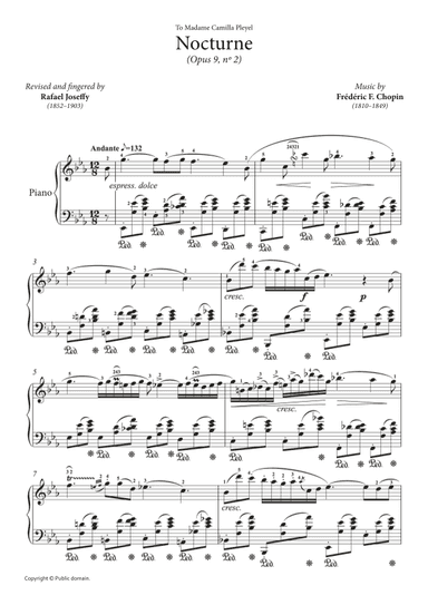 Nocturne (Op. 9 nº 2) (arr. Rafael Joseffy (1852-1903))