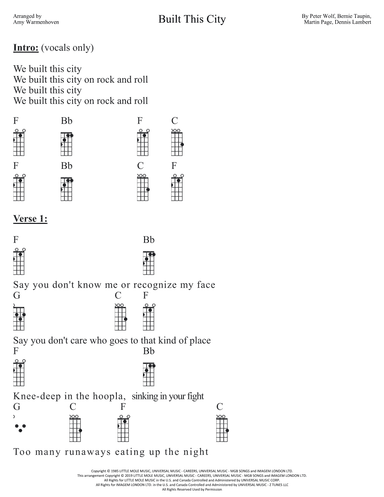 We Built This City (arr. Amy Warmenhoven)