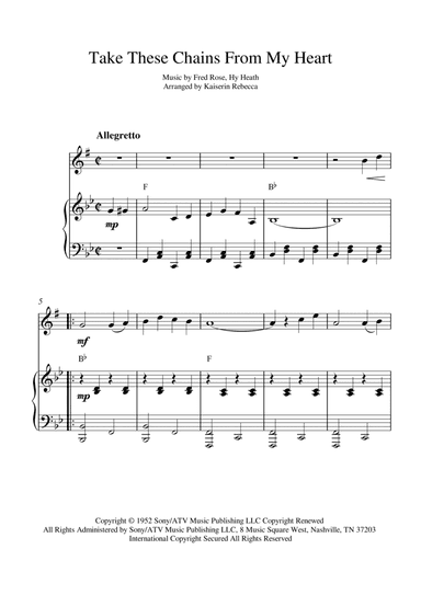 Take These Chains From My Heart (arr. Kaiserin Rebecca)