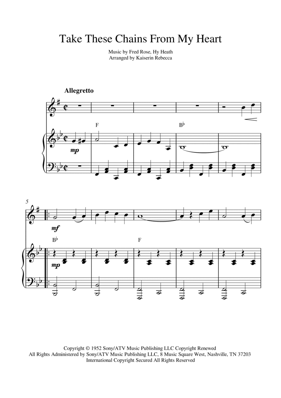 Take These Chains From My Heart (arr. Kaiserin Rebecca)