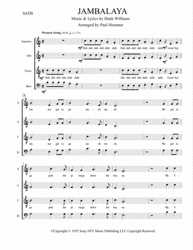 Jambalaya (on The Bayou) (arr. Paul Hemmer)