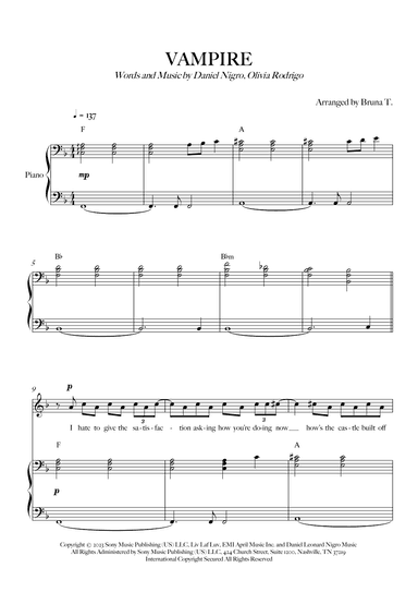 Vampire (arr. Bruna T.)