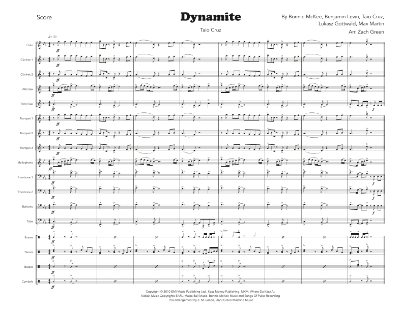 Dynamite (arr. Zach Green)