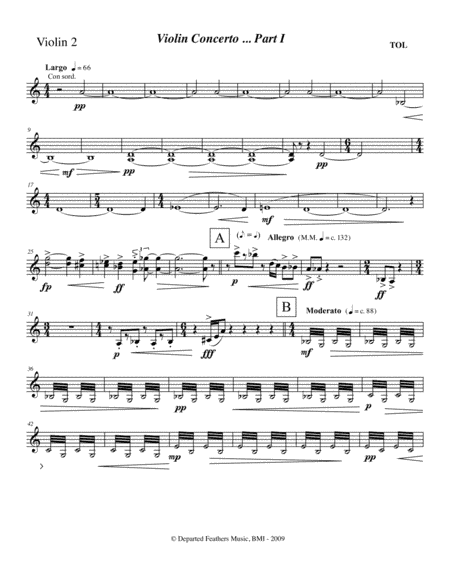 Violin Concerto (2009) Violin 2 part