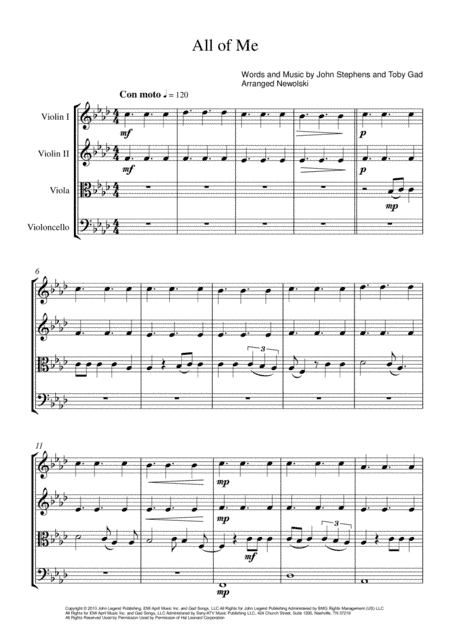 All Of Me (arr. Newolski)
