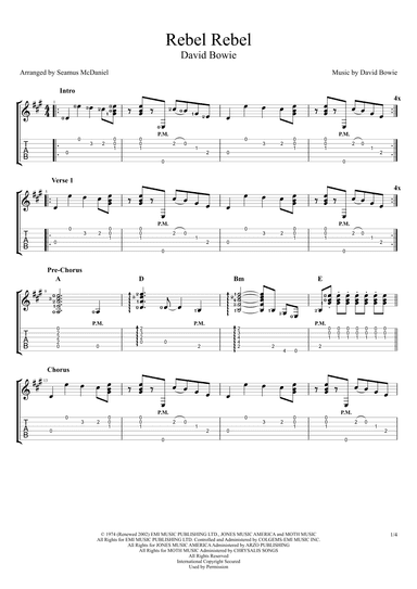Rebel, Rebel (arr. Seamus McDaniel)