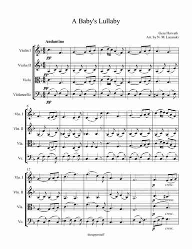 A Baby's Lullaby (arr. Nick Lacanski)
