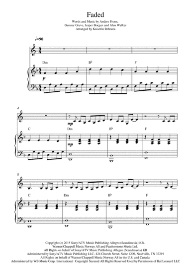 Faded (arr. Kaiserin Rebecca)