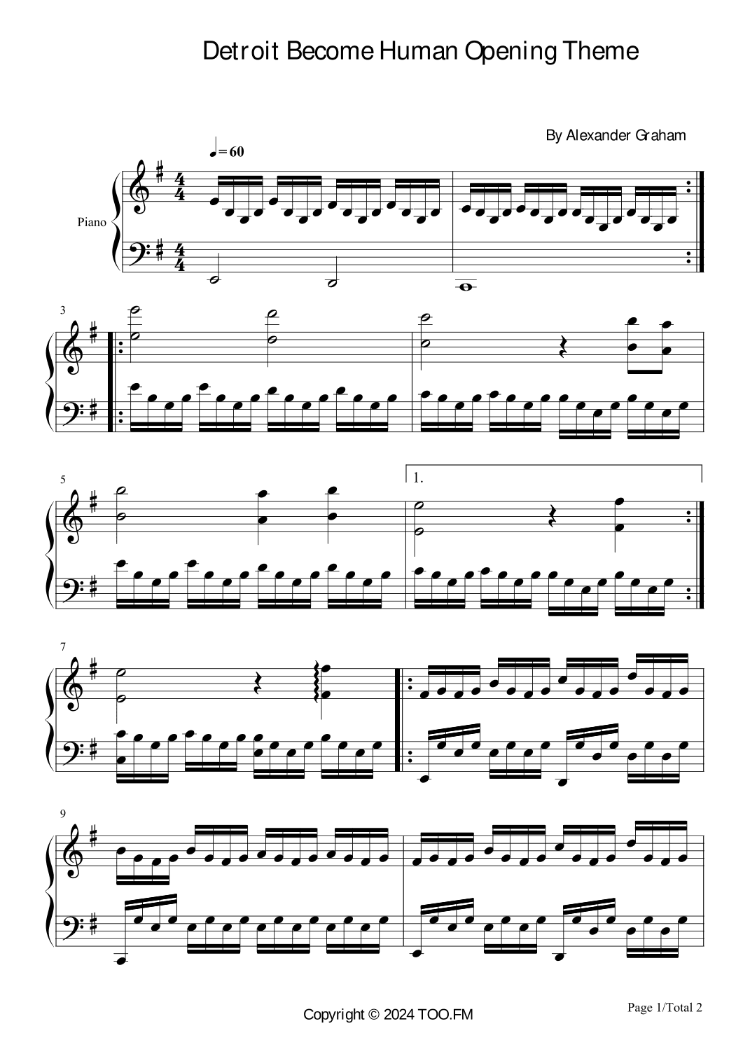 Minus Human (detroit: Become Human) (arr. poon)