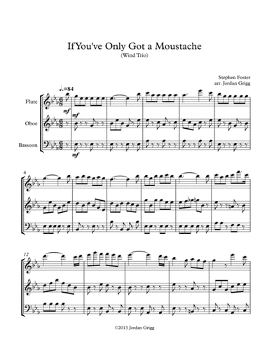 If You've Only Got a Moustache (Wind Trio) (arr. Jordan Grigg)