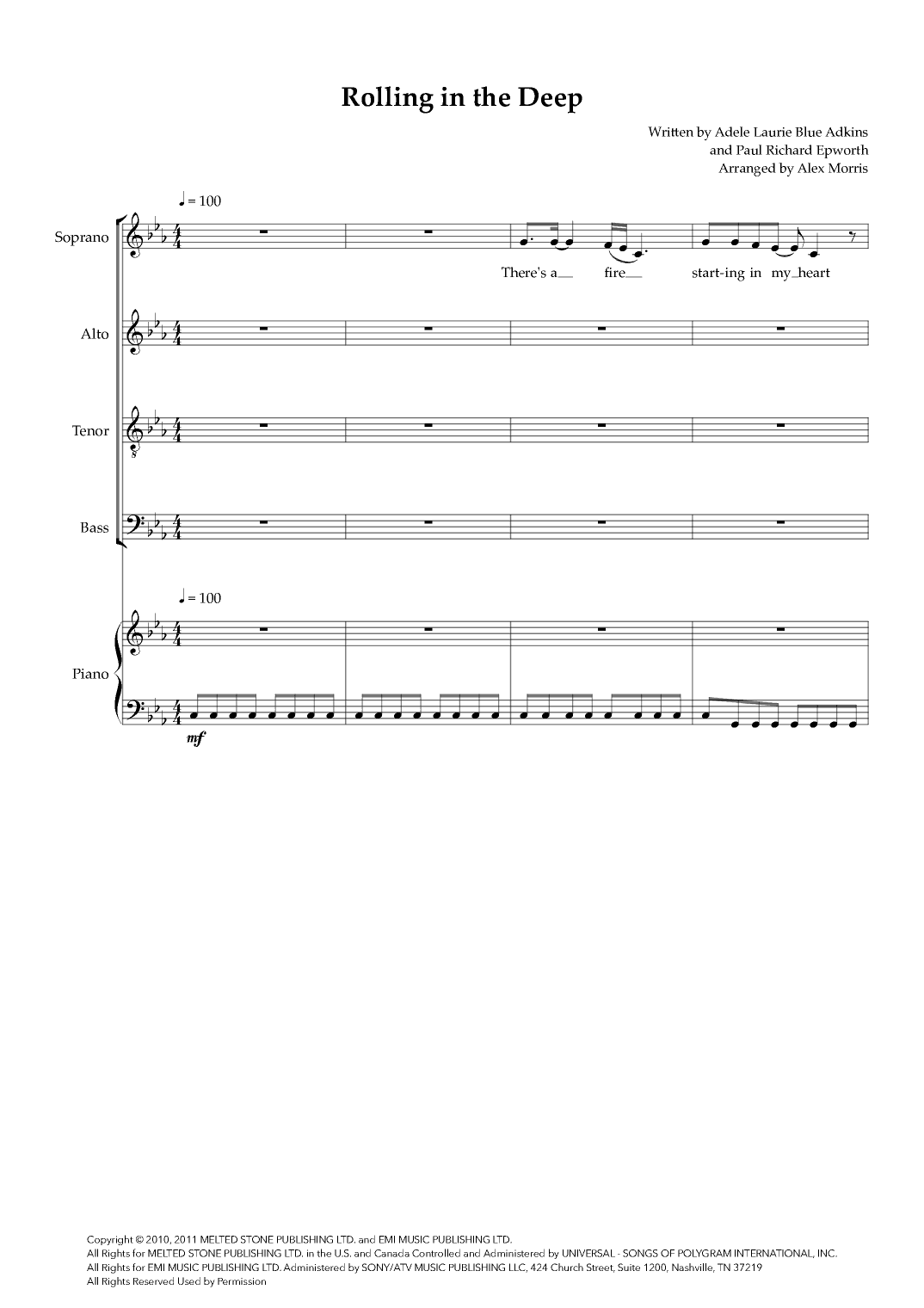 Rolling In The Deep (arr. Alex Morris)