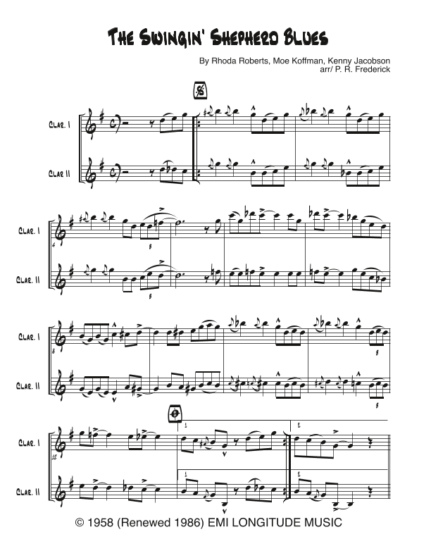 The Swingin' Shepherd Blues (arr. P. R. Frederick)