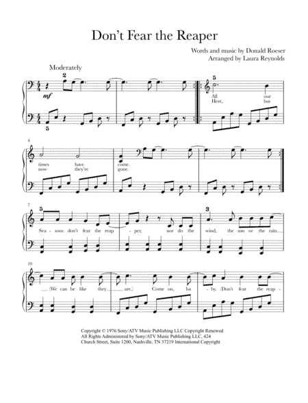 Don't Fear The Reaper (arr. Laura Reynolds)