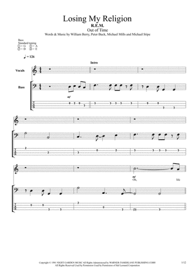Losing My Religion (arr. SteffLD50)