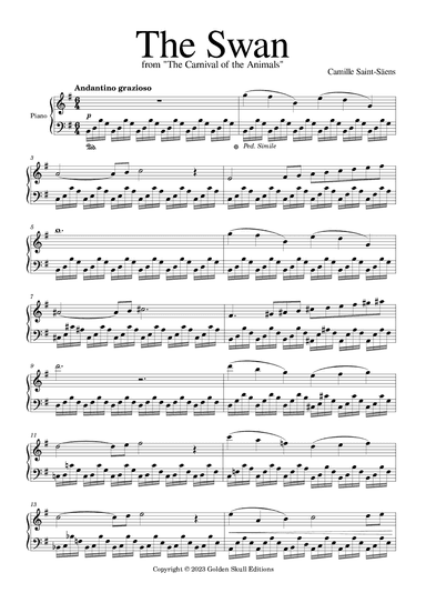 The Swan (arr. Golden Skull Editions)
