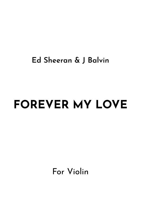 Forever My Love (arr. Jireh J.)