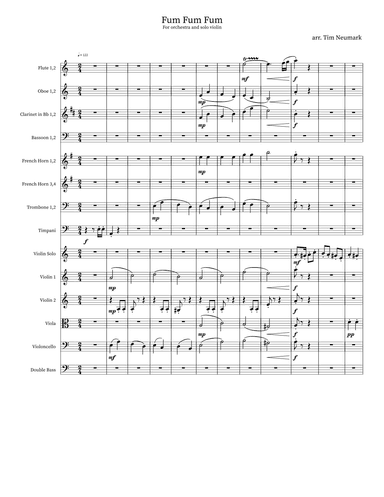 Fum, Fum, Fum (for orchestra and solo violin) (arr. Tim Neumark)
