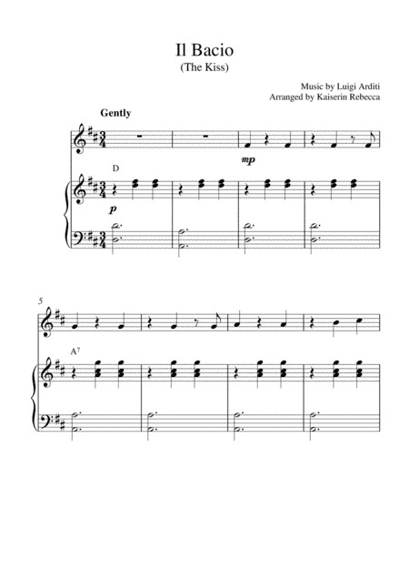 Il Bacio (The Kiss) (arr. Kaiserin Rebecca)