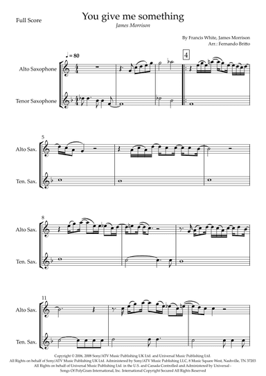 You Give Me Something (arr. Fernando Britto)