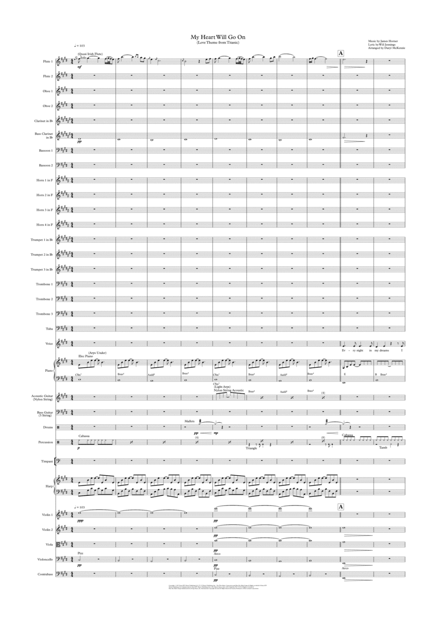 My Heart Will Go On (love Theme From 'titanic') (arr. Daryl McKenzie)