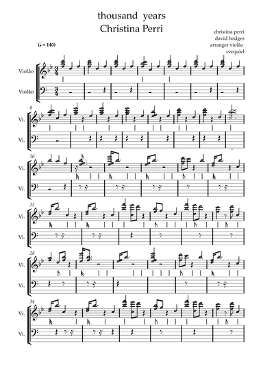 A Thousand Years (arr. by ezequiel)