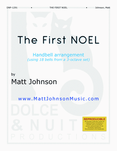 The First Noel-Handbells, with piano accompaniment - REPRODUCIBLE (arr. Matt Johnson)