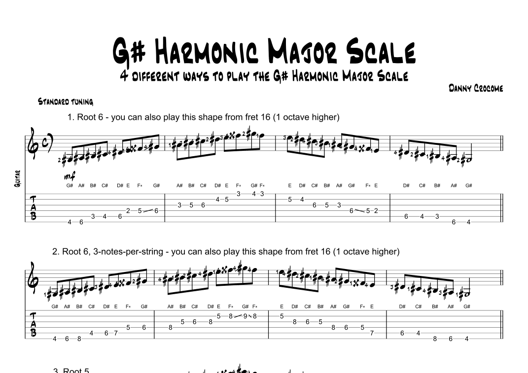 G# Harmonic Major Scale (4 Ways to Play)