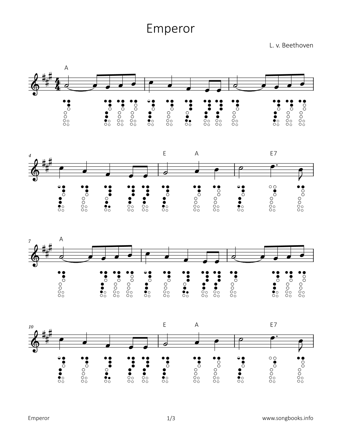 Emperor (arr. songbooks.info)