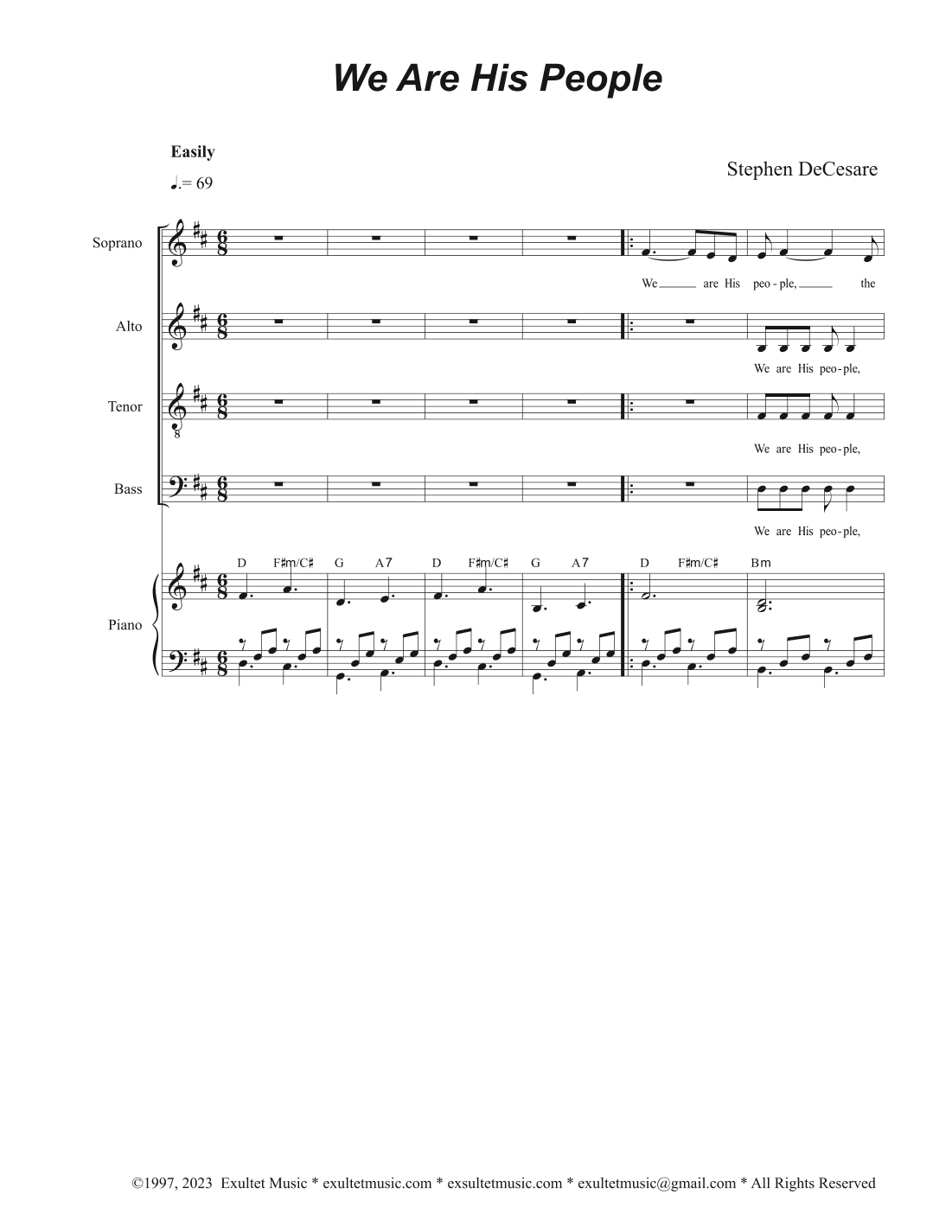We Are His People (Vocal Quartet - (SATB)
