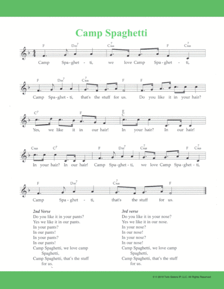 Camp Spaghetti (arr. Hal Wright)