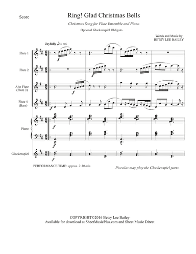 Ring Glad Christmas Bells - flute ensemble