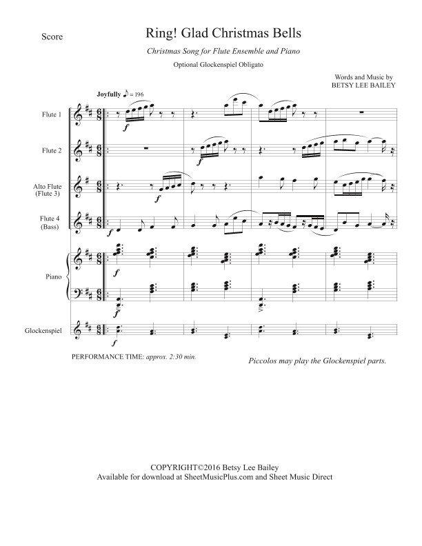 Ring Glad Christmas Bells - flute ensemble