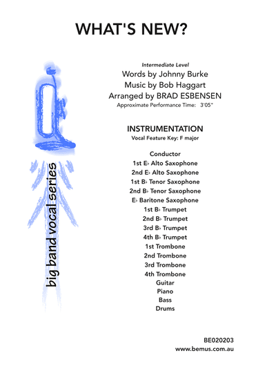 What's New? (arr. Brad Esbensen)