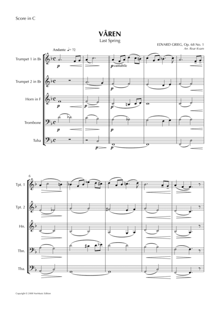 Våren | Last Spring (arr. Roar Kvam)