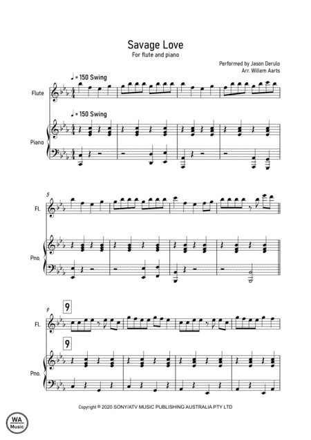 Savage Love (arr. Willem Aarts)