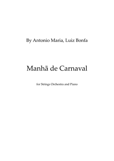 Manha De Carnaval (arr. Lipe Portinho)