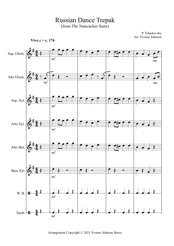 Russian Dance Trepak - For Orff Ensemble (Easier Arrangement) (arr. Yvonne Johnson)