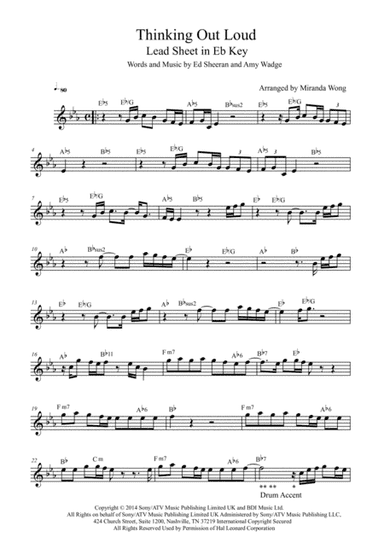 Thinking Out Loud (arr. Miranda Wong)