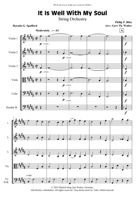 It Is Well With My Soul (arr. Gert Th. Walter)