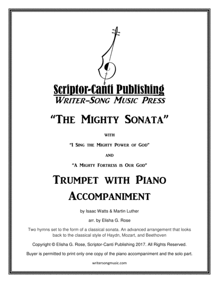 (I Sing The Mighty Power Of God & A Mighty Fortress Is Our God) The Mighty Sonata - Trumpet (arr. Elisha G. Rose)