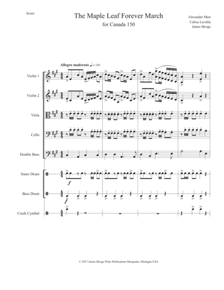 The maple Leaf forever March (arr. James Bicigo)