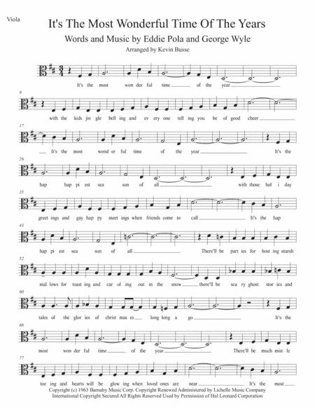 The Most Wonderful Time Of The Year (arr. Kevin Busse)