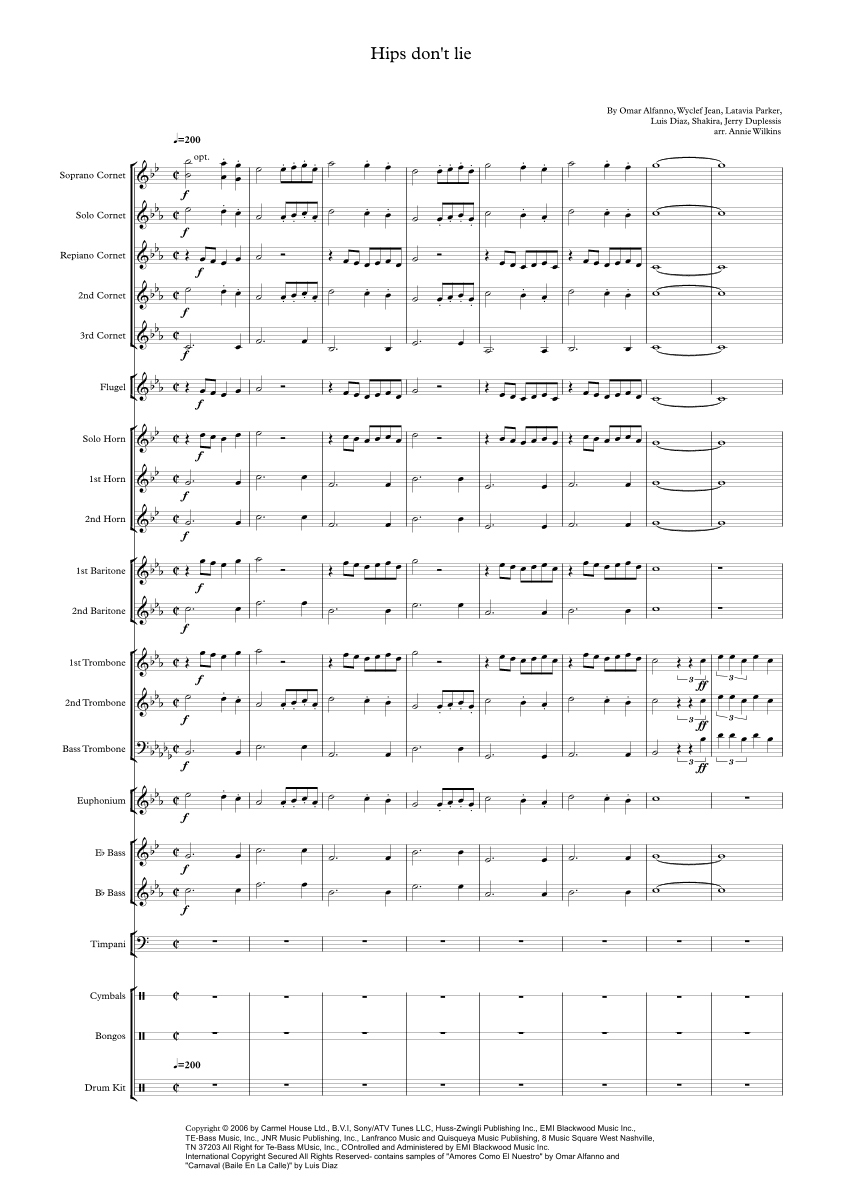 Hips Don't Lie (arr. Annie Wilkins)