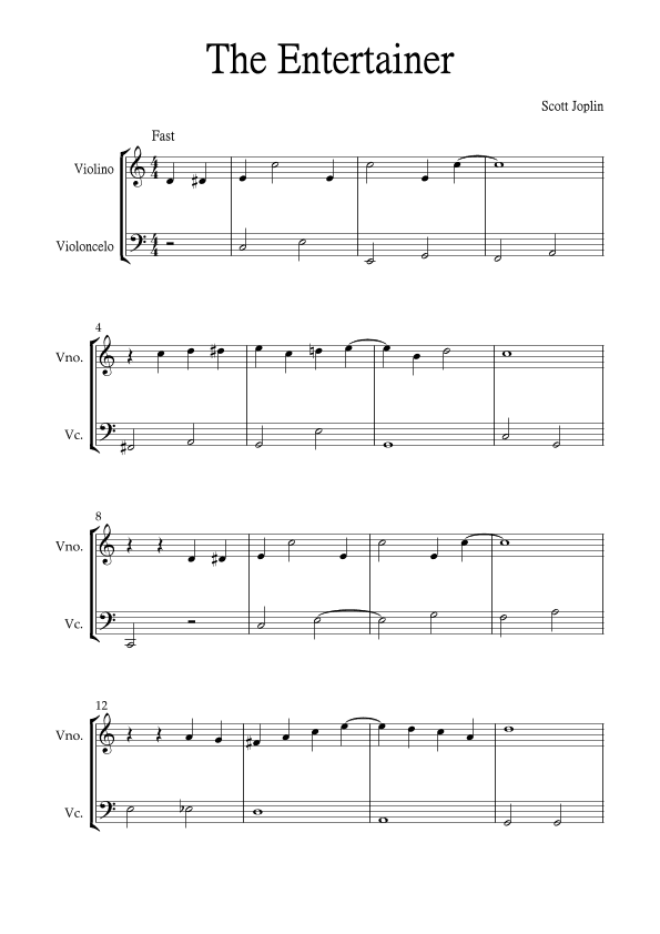 The Entertainer (arr. Jackson Spindler)