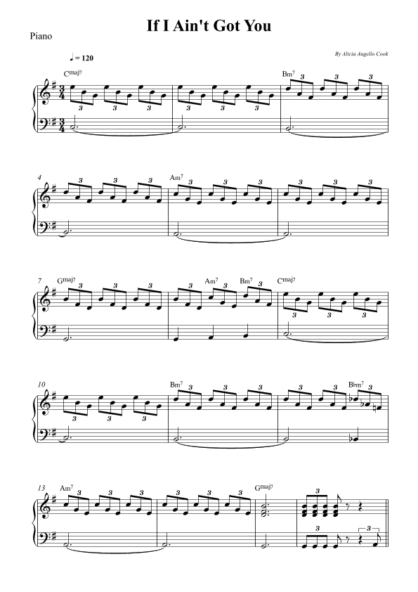 If I Ain't Got You (arr. Wesley S. SIlva)