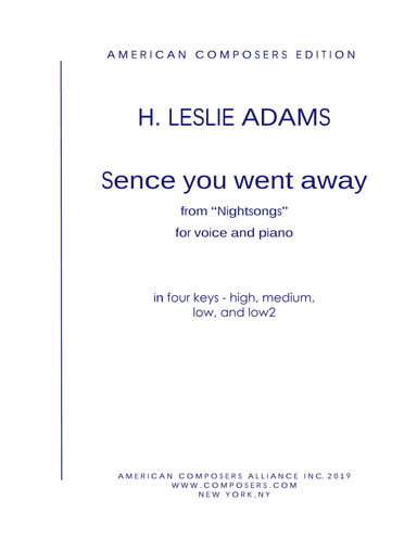 [Adams] Sence You Went Away
